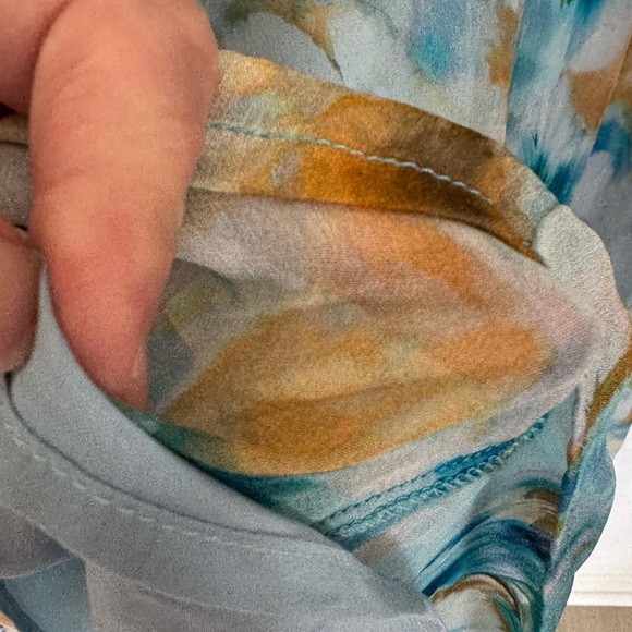 NWT Rays for Days Free People Wisteria Watercolor Midi Dress Blue Size S Small - Picture 9 of 15